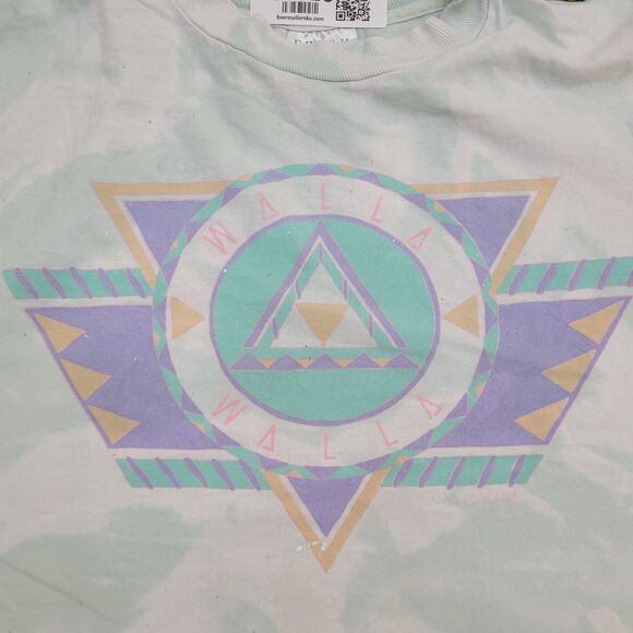 Vintage Walla-Walla Crop-Top Shirt Womens 2XL 25x20 Bleached - Picture 3 of 16